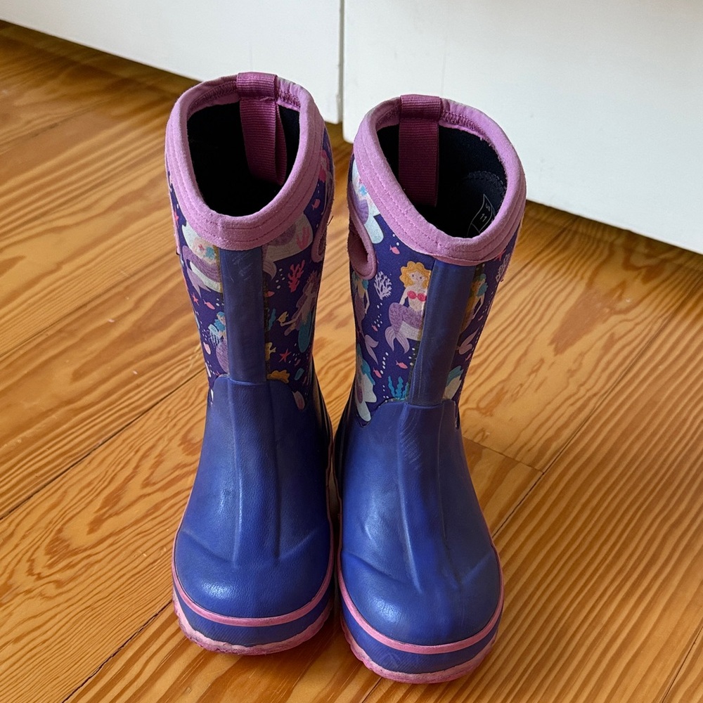 Purple Kids Boots with Fun Patterns